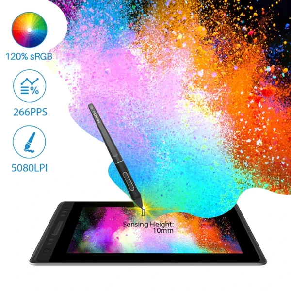 HUION KAMVAS Pro 13 GT-133 Pen Display Digital Graphic Tablet Monitor Battery-Free Pen Tablet Drawing Monitor with Tilt Function - Image 5
