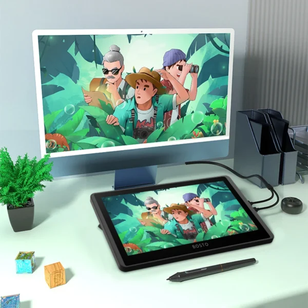 LCD Graphics 11.6in Drawing Tablet with Screen 8192 Levels 1366x768 Display with Battery-Free Stylus Tilt Fit for Windows PC - Image 3
