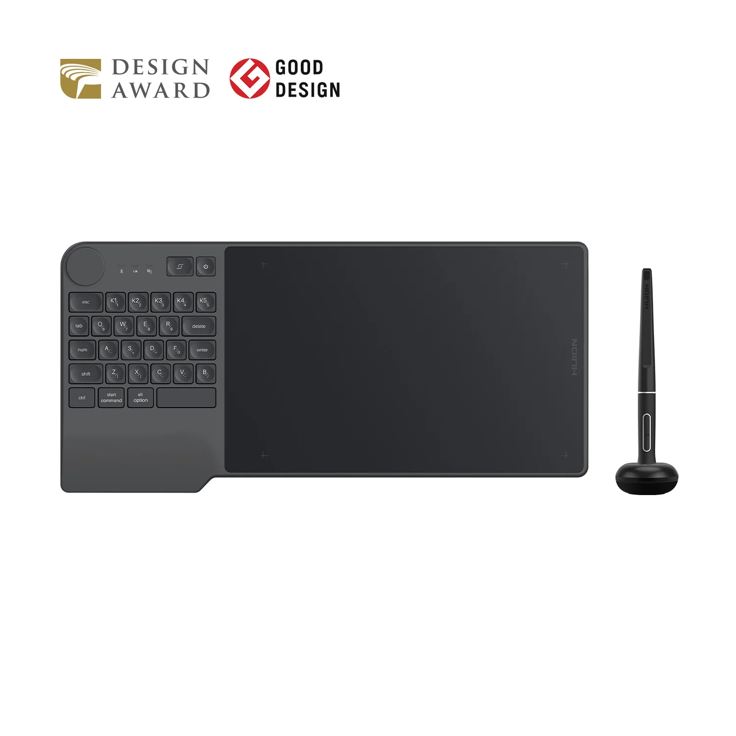 HUION KD200 Wireless Drawing Tablet Inspiroy Keydial Bluetooth Graphic Tablet+Keyboard Dial 5 Customized Express Keys 8.9x5.6