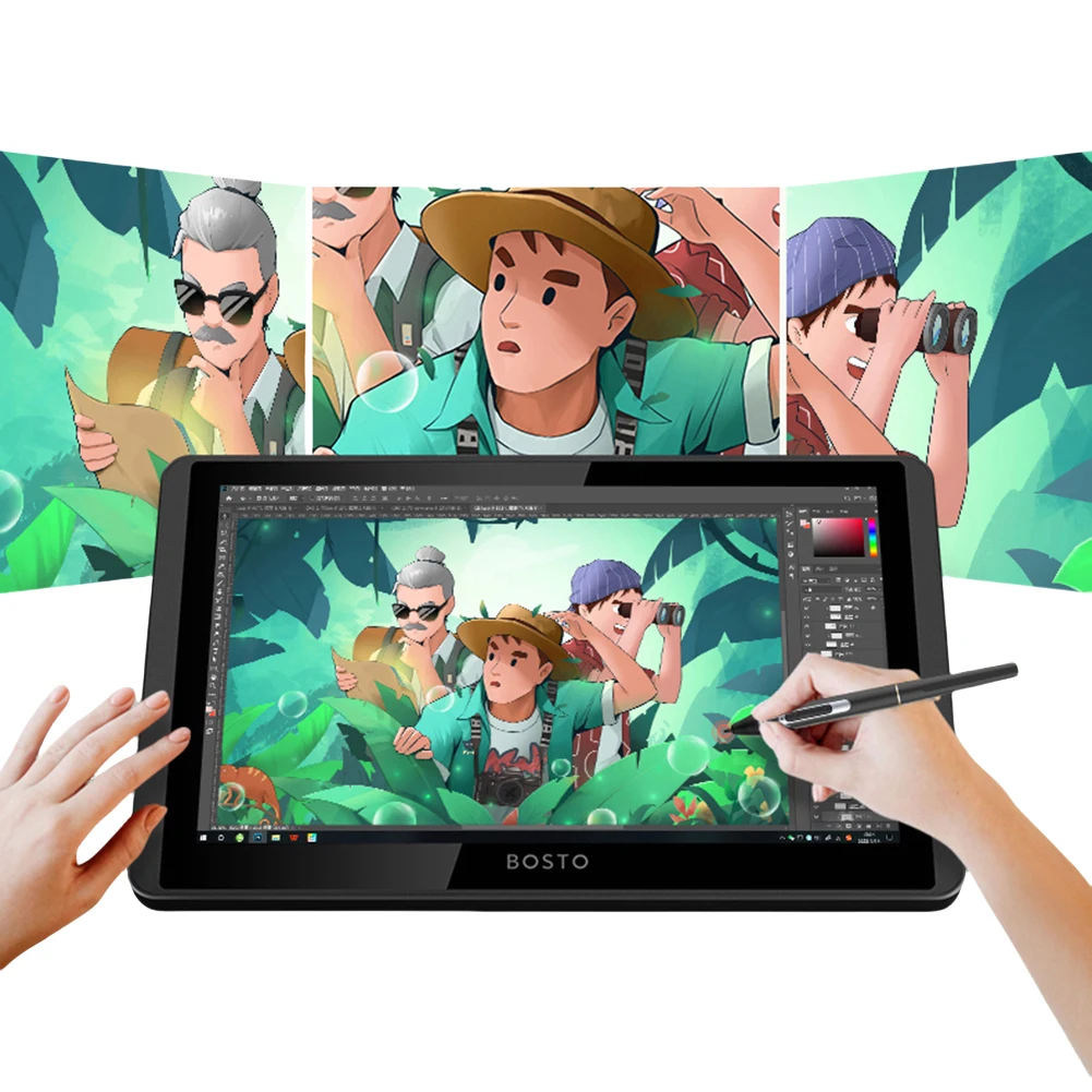 LCD Graphics 11.6in Drawing Tablet with Screen 8192 Levels 1366x768 Display with Battery-Free Stylus Tilt Fit for Windows PC