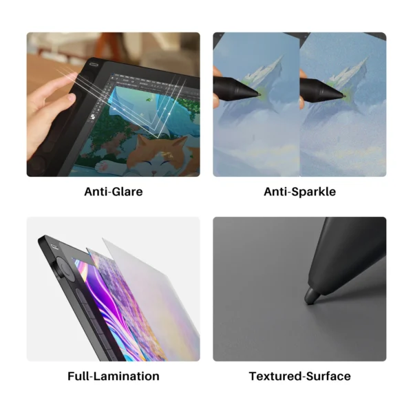 HUION Kamvas 16 (Gen 3) Drawing Tablet with Screen 15.8 Inch Canvas Glass Graphic Drawing Monitor 99%sRGB 16384 PenTech 4.0 - Image 4